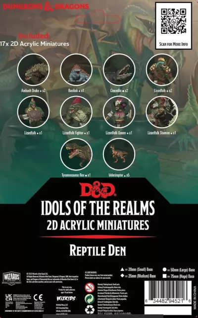 WizKids DD Idols of the Realms Waagenschwänze - Reptilienhöhle - 2D-Set