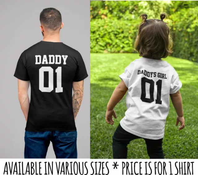 T-shirt abbinata papà papà bambina padre figlia genitore bambino papà bambina