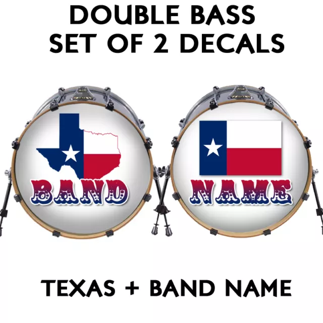 Drum Set Personalized Decal Drummer Monogram Bedroom Sticker
