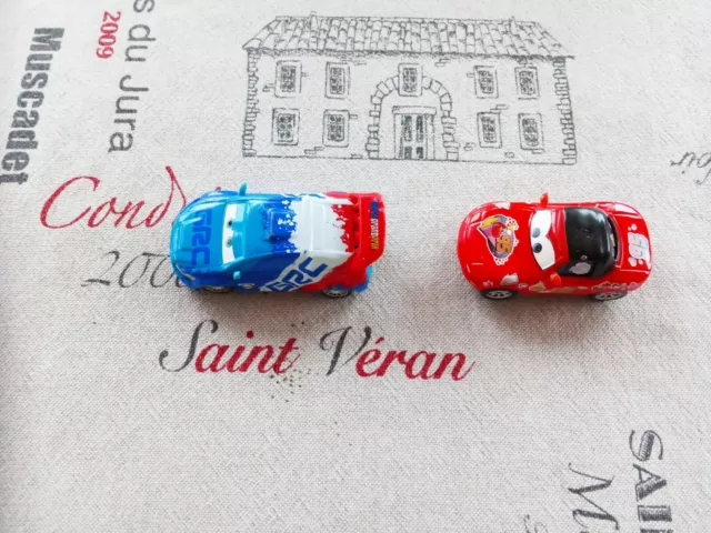 2 VOITURES METAL CARS INDY Cars Mattel Disney Pixar Grand Prix Mondial