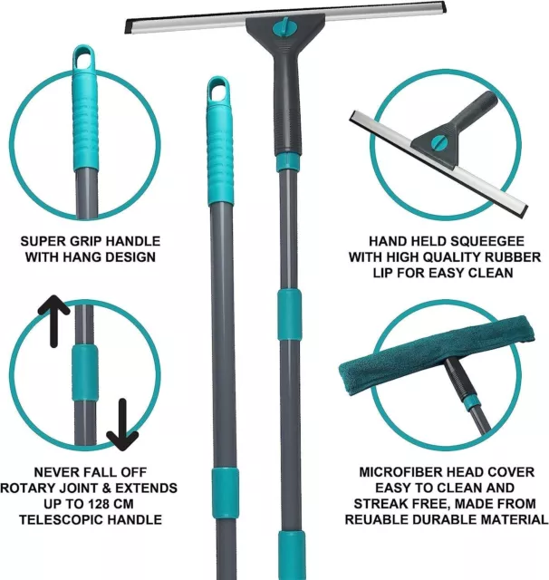 6-24 FT Telescopic Extension Pole with Window Washing Squeegee Kit for  Cleaning Tool Indoor and Outdoor Use - China Telescopic Aluminium Pole and Telescopic  Extension Pole price