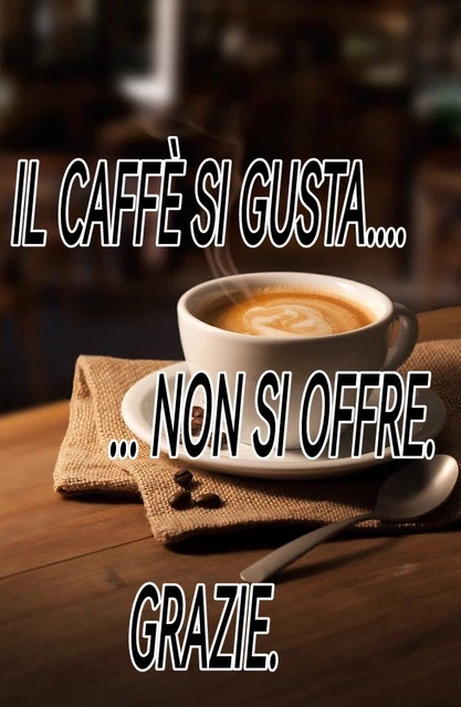 Cartello Vietato Offrire - Avviso Bar Caffè Locandina Poster Lucido Adesivo