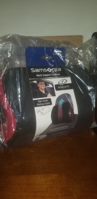 Samsonite Neck Support Cushion Pillow High-Grade Memory Foam Black/Red