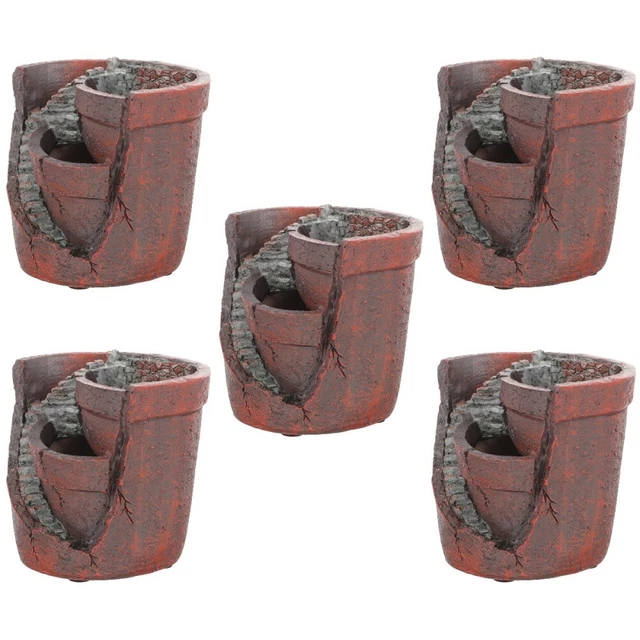Set 5 Dekorativer Pflanzentopf Kleiner Pflanzer Ornamente Harz Büro