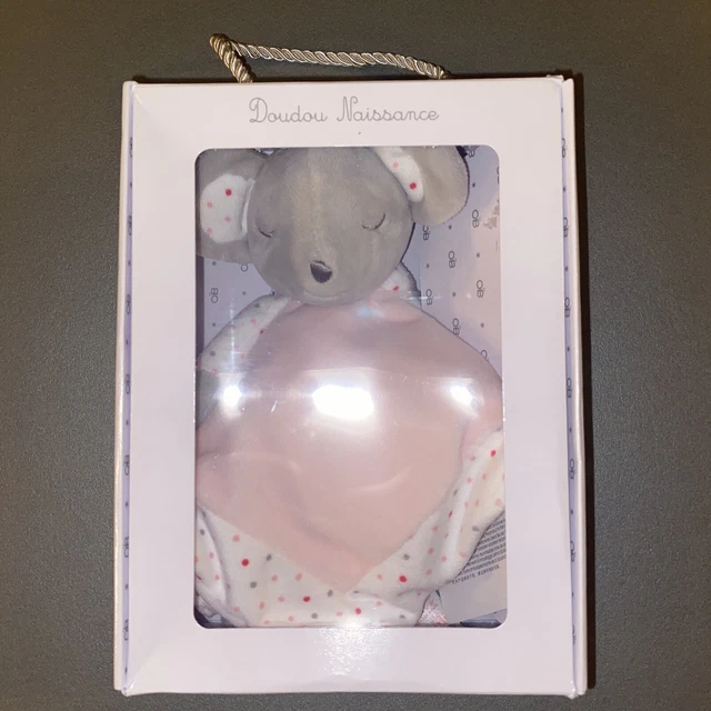 Doudou Souris Gris Et Rose Obaibi Okaidi