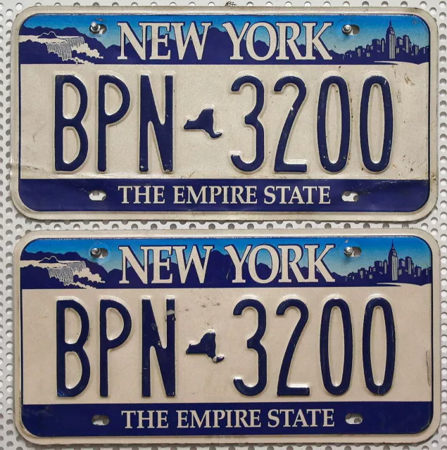 usa NEW YORK Nummernschilder PAAR / License Plates Pair / US Kennzeichen # BPN