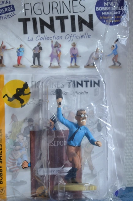 Figurine Tintin - #47 Bobby Smiles With Bottle W/ Certificate + Book - Official Statue Moulinsart Hergé - Authentic - Rare - New Zealand