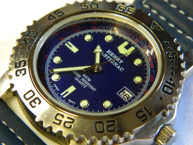 MONTRE HOMME HENRY CASTIGNAC Proche Neuf Pile neuve. No Reserve