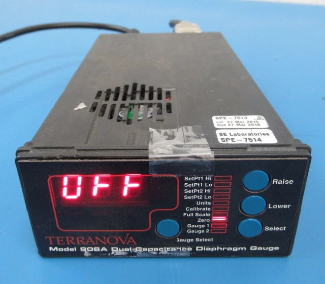 TERRANOVA 908A DUAL Capacitance Diaphragm Gauge Controller 250.00
