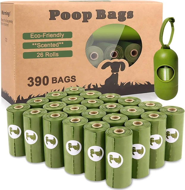 Bolsas de caca para perro Yingdelai - bolsas de caca biodegradables extra gruesas con 1 dispensador 26