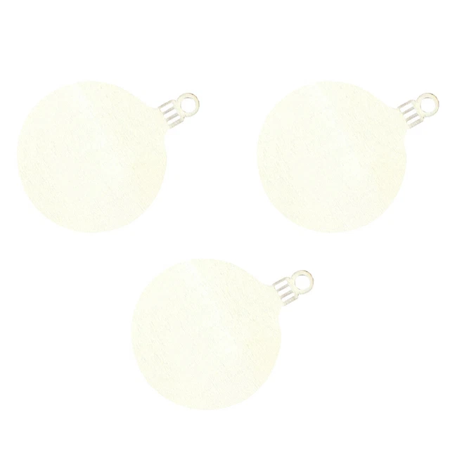 3 Pcs Wood Chips Blank Hanging Tag Log Slice Wooden Round Bauble