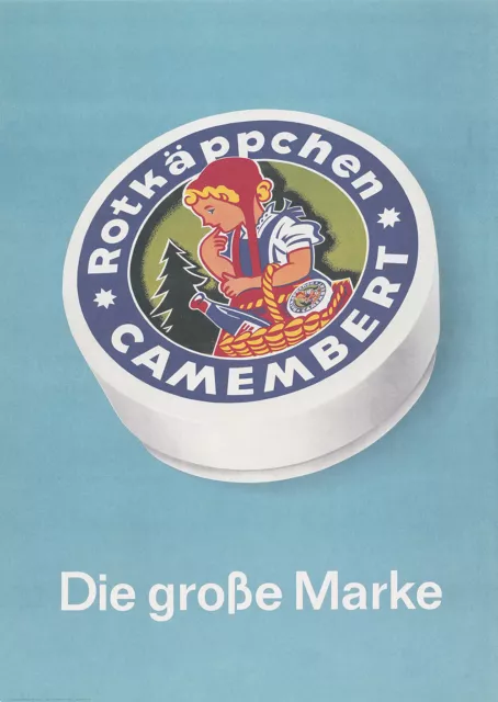 Rotkäppchen Camembert Marke Käse Unternehmen Plakat Kunstdruck Werbung 432