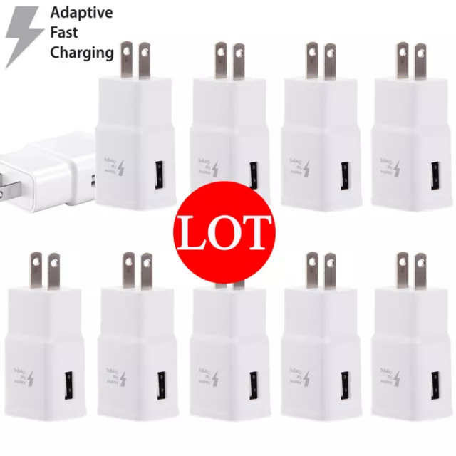 Lot Adaptive Fast Rapid Charging Wall Charger US Plug For Samsung Galaxy Phones