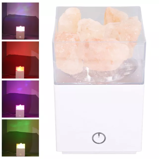 (White) 02 015 LED Salt Lamp Himalayan Salt Lamp Colorful For Living Room For