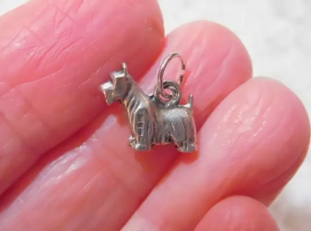 Scottie Dog Sterling Silver Charm Scottish Terrier 2g NEW 925 Bale Gift Boxed