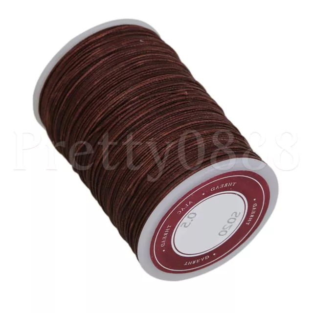 5 Sets Waxed Polyester Thread Necklace Cords 0.5mm Brown Craft Round Thread Wire