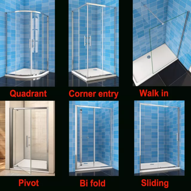 Shower Enclosure Glass Doors Sliding Quadrant Walk In Bi fold Pivot Corner Entry