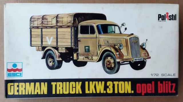 Esci 8007 (1:72) -- German Truck Lkw. 3Ton. Opel Blitz --  Neuf. Fonds De Stock!