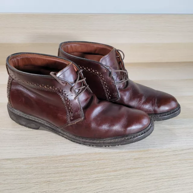 ALLEN EDMONDS BELLEVUE Chukka Boots Mens 12 B Narrow Brown Leather ...