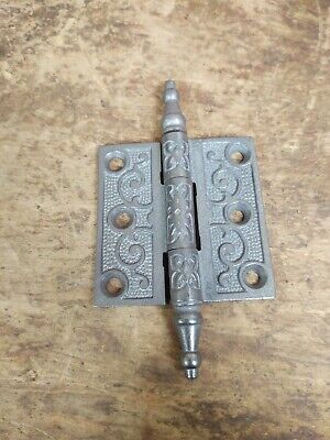 Vintage Eastlake Steel 2 1/2"x 2" Hinges Steeple Tips Removable Pin