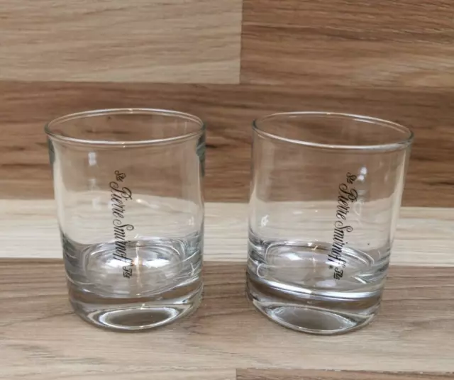 2 x Pierre Smirnoff Small Glass Tumblers