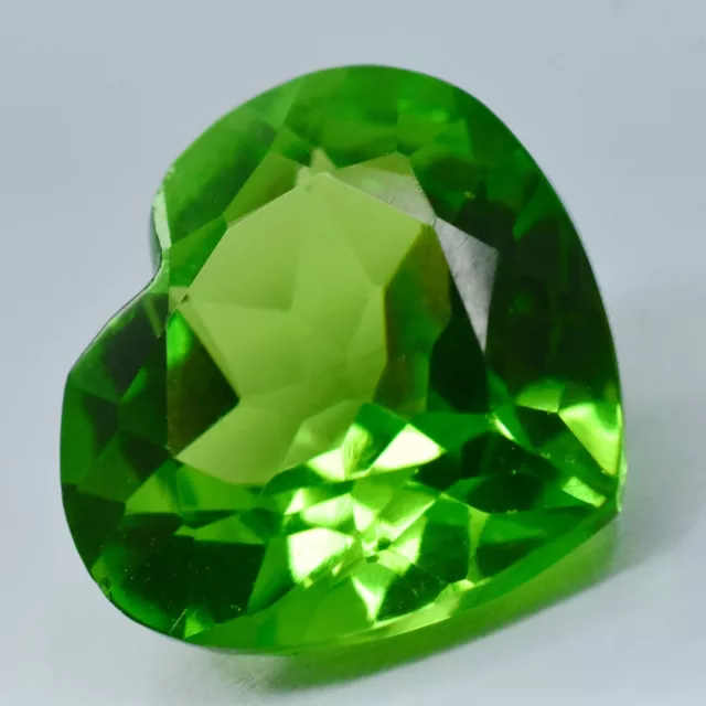 10.20 Ct Natural Green Peridot Heart Shape CERTIFIED Rare Loose Gemstone 2