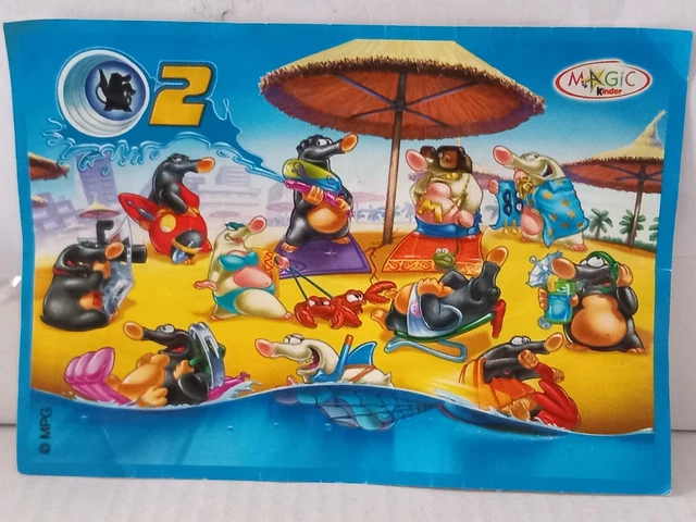 Kinder Ferrero Sorpresine Scegli Cartine Serie Missione Talpa In Spiaggia Rar