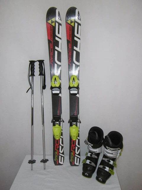 Fischer " Race " Ski Junior Allround Carver 110 Cm + Skischuhe Gr.:35 Im Set