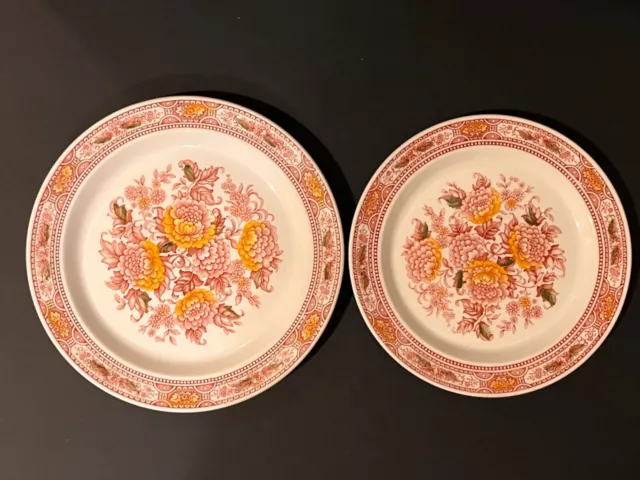 Vintage Ridgway Ironstone Staffordshire ‘Canterbury’ Dinner Plate & Salad Plate