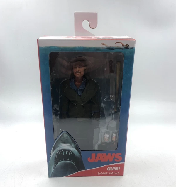 NECA JAWS BATTLE Shark Sam Quint 8" Scale Clothed Action Figure 103.22