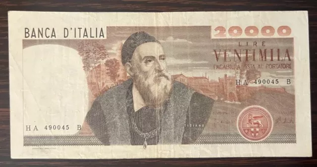 20000 Lire Tiziano Decreto Unico 21/02/1975 .Bb