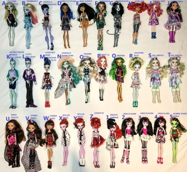 MONSTER HIGH DOLL Pick & Choose Girls Boys Halloween for Play OR Scary TLC.