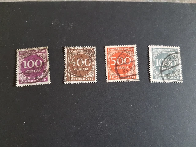 Dt. Reich kleines Lot Nr.268-273 gestempelt teilw. geprüft