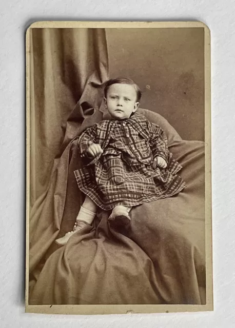 Antique Victorian CDV Photo Young Child Girl Boy Philadelphia, Pennsylvania