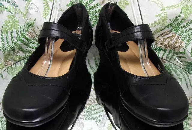Earth Clover Black Leather Mary Janes Loafers Slip Ons Shoes Us Womens Sz 9 D 2