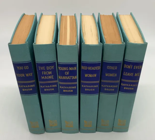 Lot of 6 KATHARINE BRUSH International Readers League Uniform Binding 1929-1942