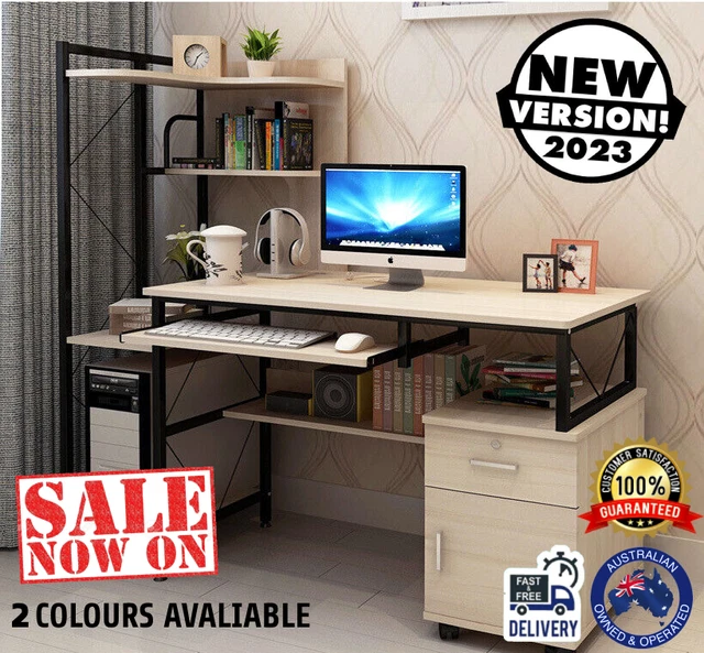 LARGE COMBINATION WORKSTATION Computer Desk with Storage Spacious