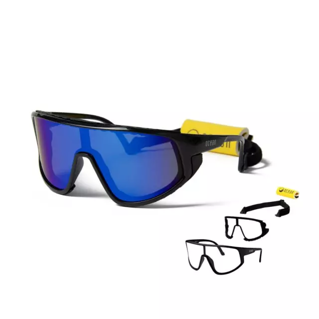 Ocean Glasses Sunglasses Killy Water  Blacj frames w/polarized Blue Lens NEW