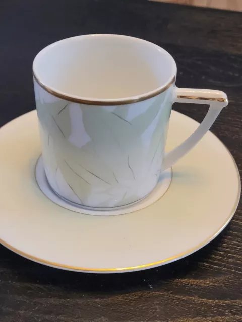 tasse à cafe Soucoupe porcelaine De limoges Guy Degrenne Modèle Nubia Amande