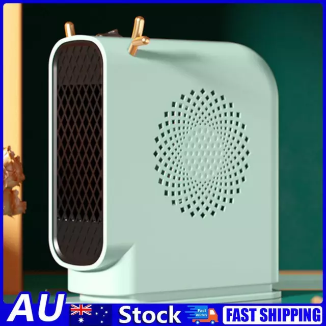 AU Desktop Heating Fan Portable Small Space Heater Smart for Winter Bedroom Heat