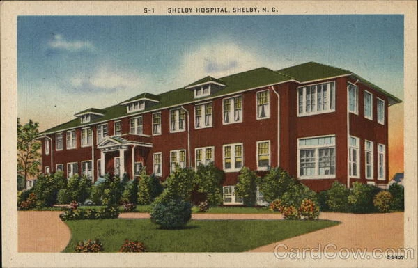 Shelby Hospital,NC Cleveland County North Carolina Asheville Post Card Co.