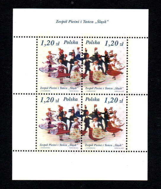 Poland Mnh 2003 Sg4094-4095 50Th Anv Of Folk Dance Troup Slask Sheet