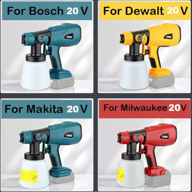 Cordless Paint Sprayer for Makita 20V Li-ion Battery Electric Spray Gun 800ML