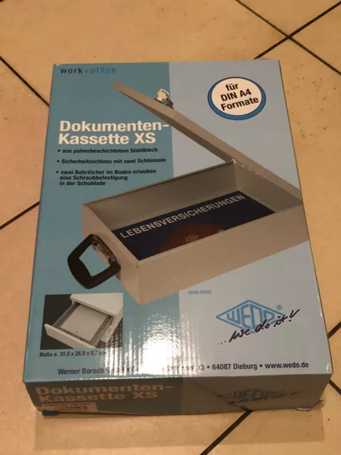 WEDO Dokumentenkassette DIN A4 Sicherheitsschloss