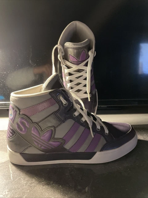 ADIDAS HARD COURT Retro Big Logo 2013 Hi Top Trainers Size  display picture 3