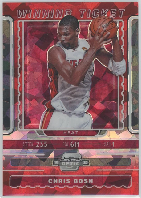2019-20 Panini Contenders Optic Winning Tickets Red Cracked Ice Chris Bosh Heat