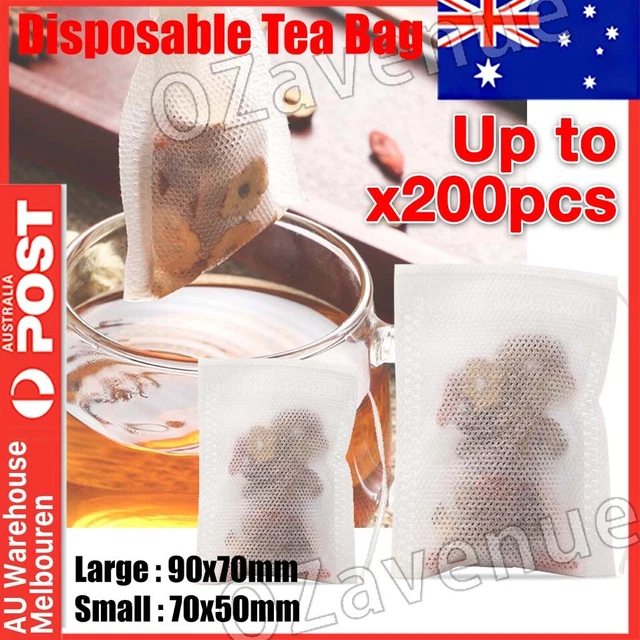 50 200 Empty Tea Bags - Herbal infuser loose leaves teabags filter paper string