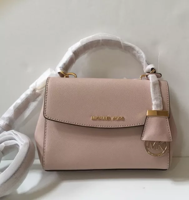 MICHAEL KORS AVA XS Saffiano Leather Crossbody - Soft Pink $139.00 -  PicClick