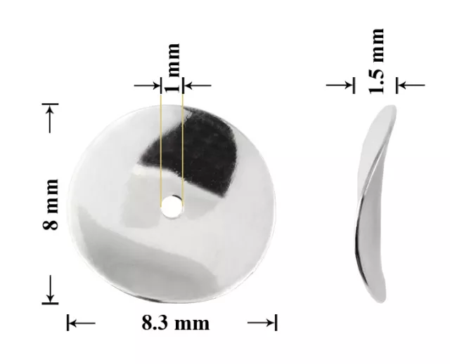 Sterling Silber Runde Abstandshalter 8mm & 10mm Zwischenteil * Schmuckteile