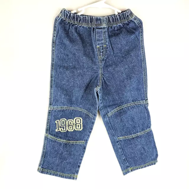 Disney Kids Toddler Casual Elastic Waist Straight Denim Jeans Blue - Size 5T Vtg